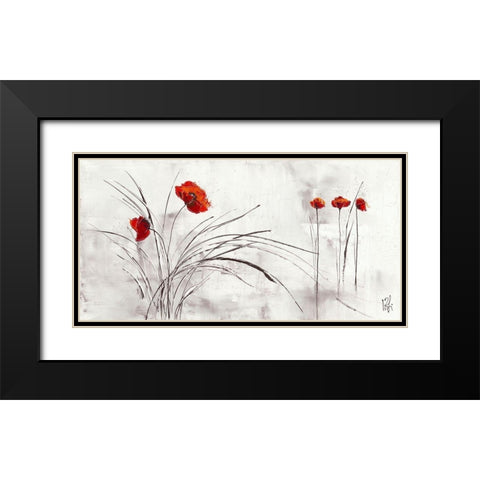 Reve fleurie V Black Modern Wood Framed Art Print with Double Matting by Zacher-Finet, Isabelle