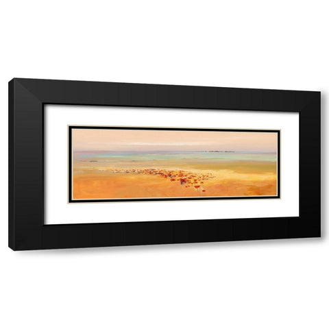 Poppy-Field Black Modern Wood Framed Art Print with Double Matting by Groenhart, Jan