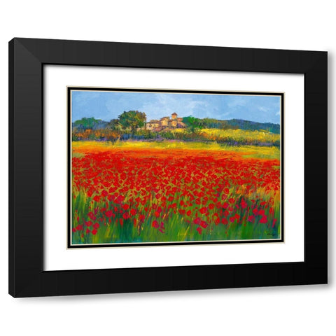 Mallorca en primavera Black Modern Wood Framed Art Print with Double Matting by Camargo, Jesus P.