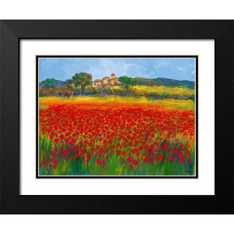 Mallorca en primavera Black Modern Wood Framed Art Print with Double Matting by Camargo, Jesus P.
