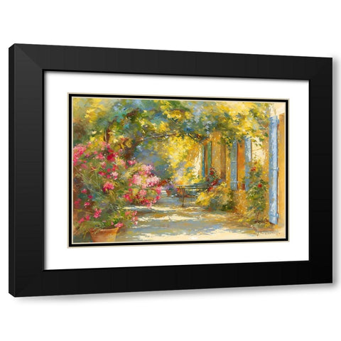 Explosion Black Modern Wood Framed Art Print with Double Matting by Messely, Johan