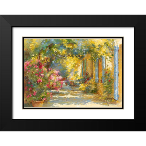 Explosion Black Modern Wood Framed Art Print with Double Matting by Messely, Johan