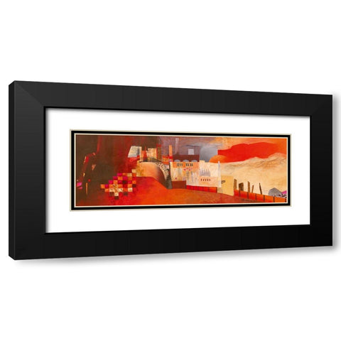 Industrial Landscape 2 Black Modern Wood Framed Art Print with Double Matting by Holtkamp, Margreet