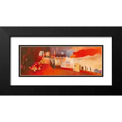 Industrial Landscape 2 Black Modern Wood Framed Art Print with Double Matting by Holtkamp, Margreet