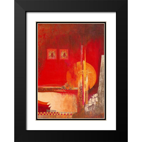 Chinese Landscape Black Modern Wood Framed Art Print with Double Matting by Holtkamp, Margreet