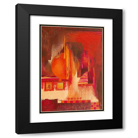 Asian Landscape Black Modern Wood Framed Art Print with Double Matting by Holtkamp, Margreet