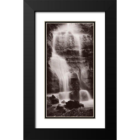 Waterfall Swallet-Peak District,England Black Modern Wood Framed Art Print with Double Matting by Butcher, Dave