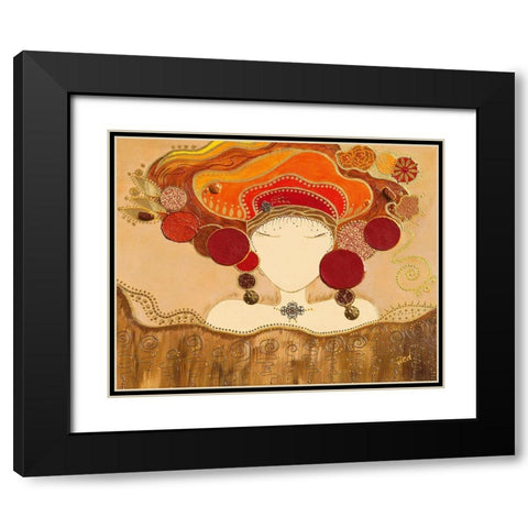 Patience Black Modern Wood Framed Art Print with Double Matting by Bismuth, Zed