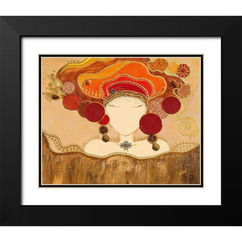 Patience Black Modern Wood Framed Art Print with Double Matting by Bismuth, Zed