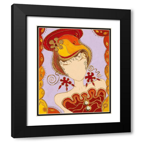 Lolita Black Modern Wood Framed Art Print with Double Matting by Bismuth, Zed