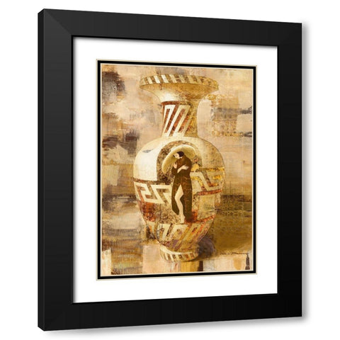 With a Hat Black Modern Wood Framed Art Print with Double Matting by Juta and Mareks