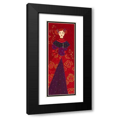 Garance Black Modern Wood Framed Art Print with Double Matting by Pillault, Loetitia