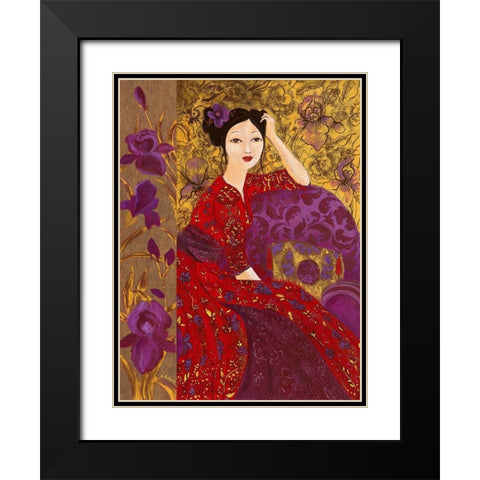 Printemps lointain Black Modern Wood Framed Art Print with Double Matting by Pillault, Loetitia