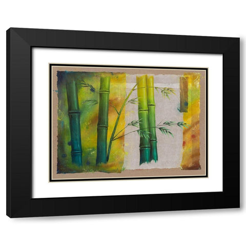 Bambou II Black Modern Wood Framed Art Print with Double Matting by Cadoret, Virginie