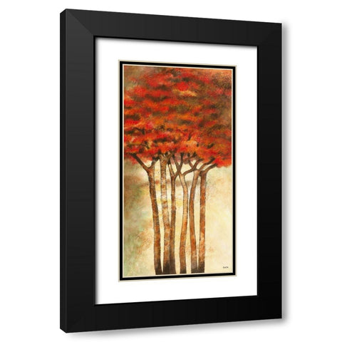 Branches Black Modern Wood Framed Art Print with Double Matting by Gack, Jean-Pierre