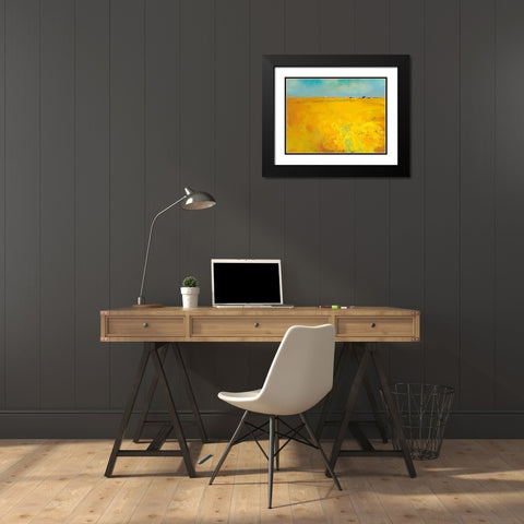 Harvest Time Black Modern Wood Framed Art Print with Double Matting by Groenhart, Jan