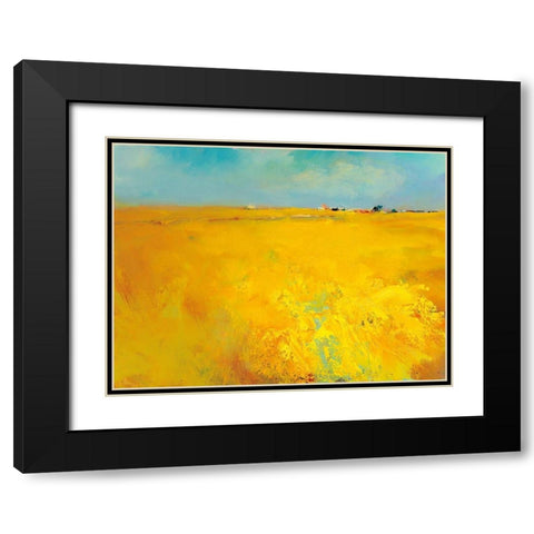 Harvest Time Black Modern Wood Framed Art Print with Double Matting by Groenhart, Jan