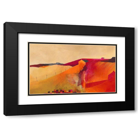 Territorial Landscape Black Modern Wood Framed Art Print with Double Matting by Holtkamp, Margreet