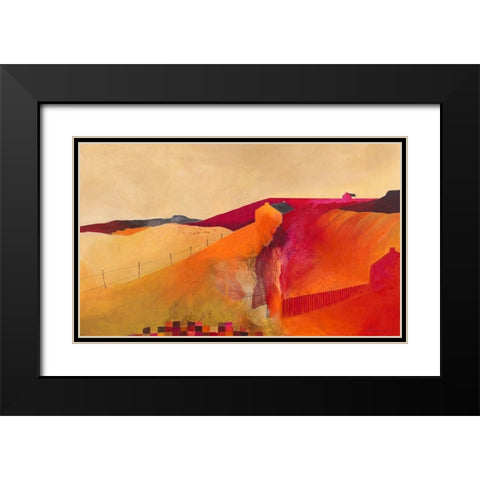 Territorial Landscape Black Modern Wood Framed Art Print with Double Matting by Holtkamp, Margreet