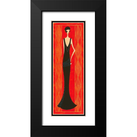 Noblesse Black Modern Wood Framed Art Print with Double Matting by Laly