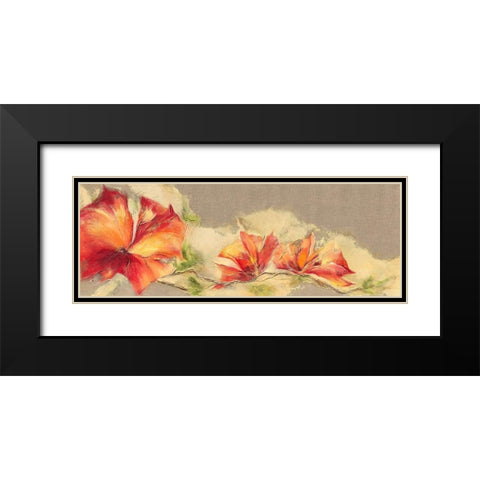 Flowers II Black Modern Wood Framed Art Print with Double Matting by Marks, Rita