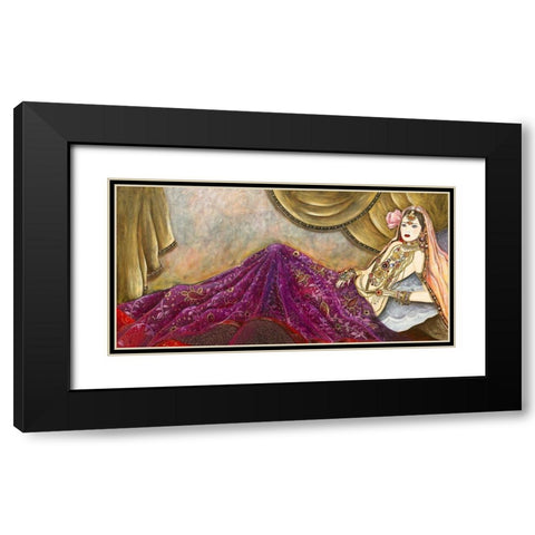 Romance indienne II Black Modern Wood Framed Art Print with Double Matting by Maugeri, Valerie