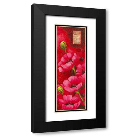 Duo d Anemones I Black Modern Wood Framed Art Print with Double Matting by Pasquier, Sylvi