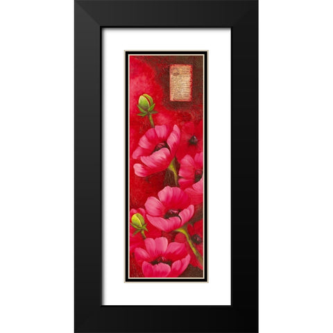 Duo d Anemones I Black Modern Wood Framed Art Print with Double Matting by Pasquier, Sylvi