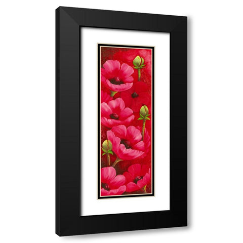 Duo d Anemones II Black Modern Wood Framed Art Print with Double Matting by Pasquier, Sylvi