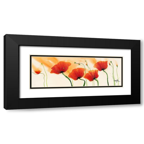 Fleur d Isa Black Modern Wood Framed Art Print with Double Matting by Marthe