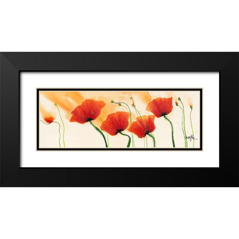 Fleur d Isa Black Modern Wood Framed Art Print with Double Matting by Marthe