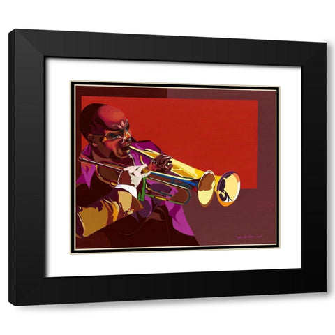 Double the Trouble Black Modern Wood Framed Art Print with Double Matting by Levitus, Inger