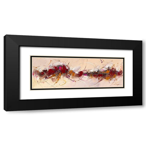 Effluves Black Modern Wood Framed Art Print with Double Matting by Ball, Veronique