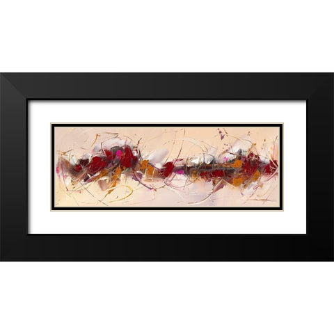 Effluves Black Modern Wood Framed Art Print with Double Matting by Ball, Veronique