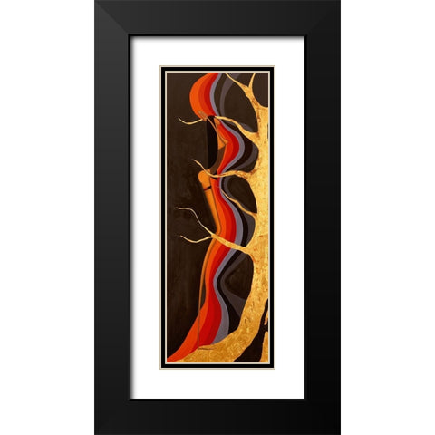 Plaisir subliminal I Black Modern Wood Framed Art Print with Double Matting by Natacha L.