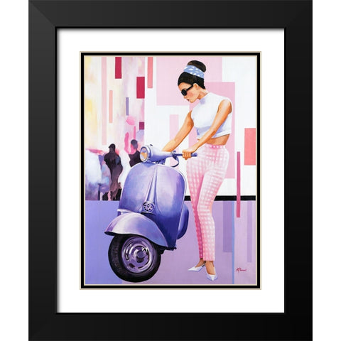 Femme I Black Modern Wood Framed Art Print with Double Matting by Bernard, Anne