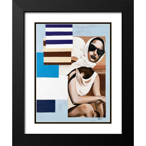 Femme IV Black Modern Wood Framed Art Print with Double Matting by Bernard, Anne