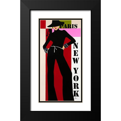 Femme V Black Modern Wood Framed Art Print with Double Matting by Bernard, Anne