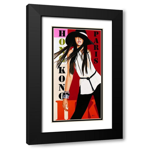 Femme VI Black Modern Wood Framed Art Print with Double Matting by Bernard, Anne