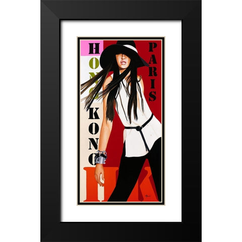 Femme VI Black Modern Wood Framed Art Print with Double Matting by Bernard, Anne