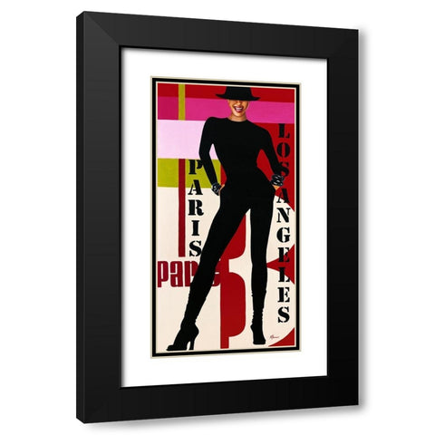 Femme VII Black Modern Wood Framed Art Print with Double Matting by Bernard, Anne