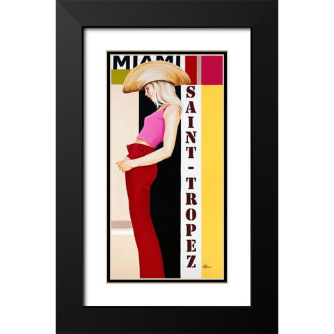 Femme VIII Black Modern Wood Framed Art Print with Double Matting by Bernard, Anne