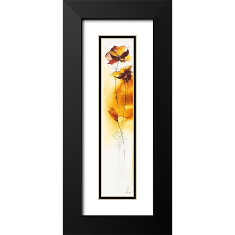 Fleurs d automne I Black Modern Wood Framed Art Print with Double Matting by Zacher-Finet, Isabelle