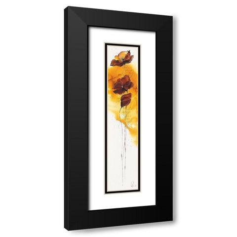 Fleurs d automne II Black Modern Wood Framed Art Print with Double Matting by Zacher-Finet, Isabelle
