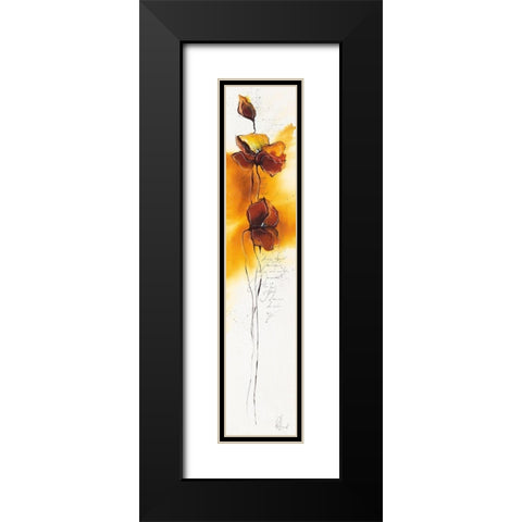Fleurs d automne III Black Modern Wood Framed Art Print with Double Matting by Zacher-Finet, Isabelle