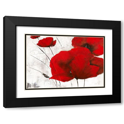 Pavot d hiver II Black Modern Wood Framed Art Print with Double Matting by Zacher-Finet, Isabelle