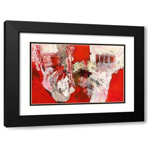 Variations abstraites XIV Black Modern Wood Framed Art Print with Double Matting by Magis, Pascal