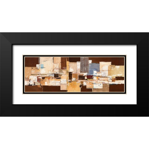 Abstract Harmony VIII Black Modern Wood Framed Art Print with Double Matting by van der Werf, Ron