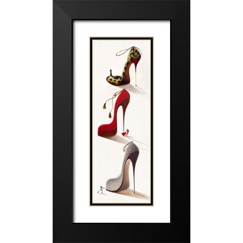 Highheels III Black Modern Wood Framed Art Print with Double Matting by Panasenko, Inna