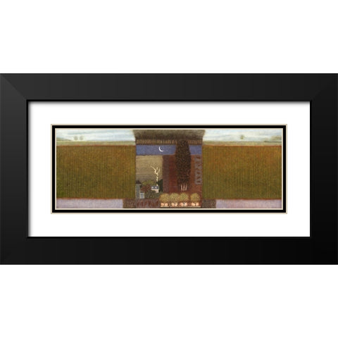 When Autumn comes around II Black Modern Wood Framed Art Print with Double Matting by van Hoek, Rob